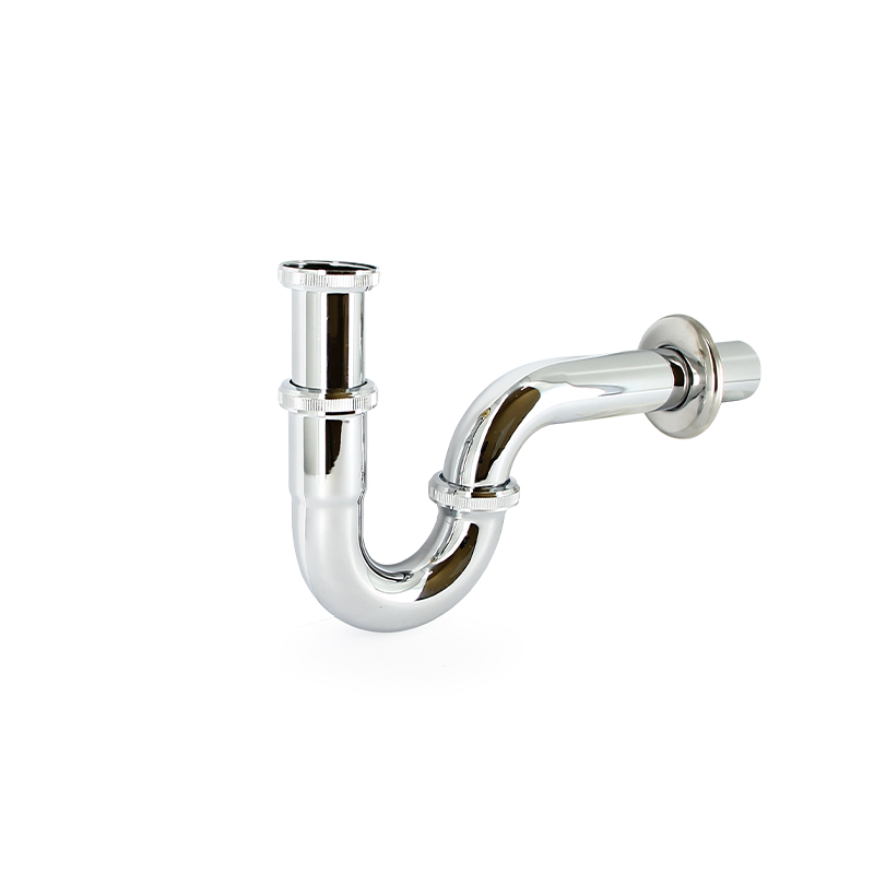 Сифон трубный Practic 1 1/4 с розеткой, хром