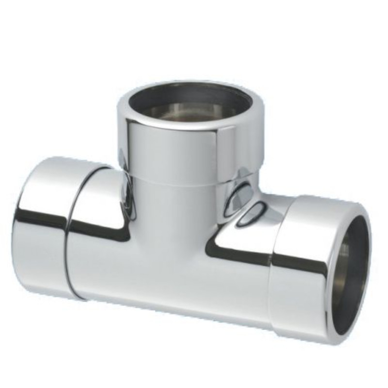 Тройник косой компрессионный Jimten 40x40x40 мм хром 40Y-CR