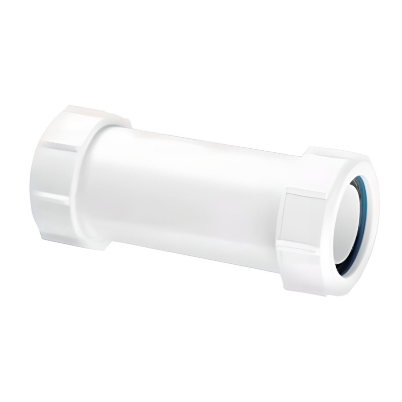 Муфта удлиненная компрессионная Ду=40ммхДу=40мм; цвет-белый