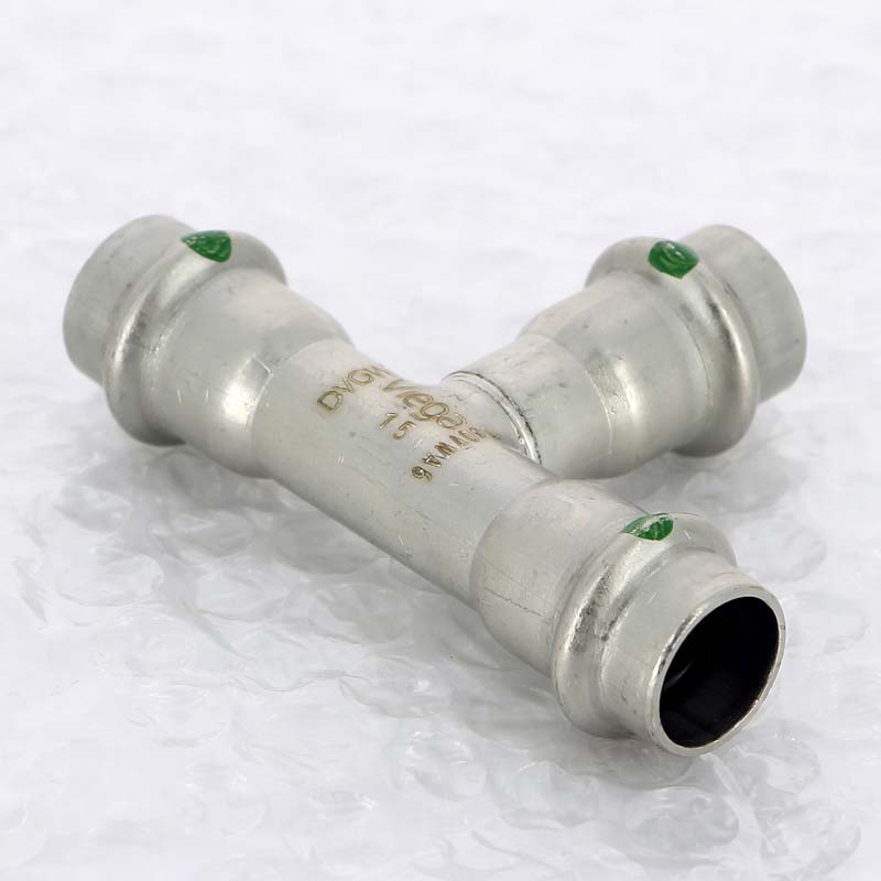 Тройник пресс 15 нерж.сталь Sanpress Inox SC-Contur