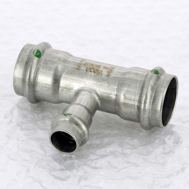 Тройник пресс 28х15х28 нерж.сталь Sanpress Inox SC-Contur