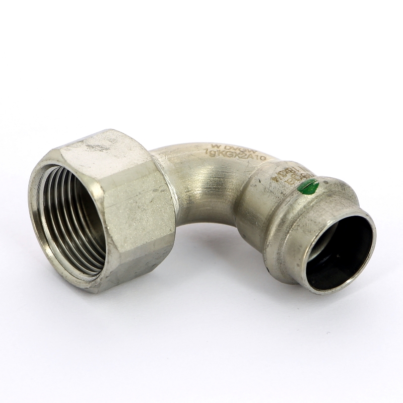 Отвод пресс-В 18х3/4' нерж.сталь Sanpress Inox SC-Contur