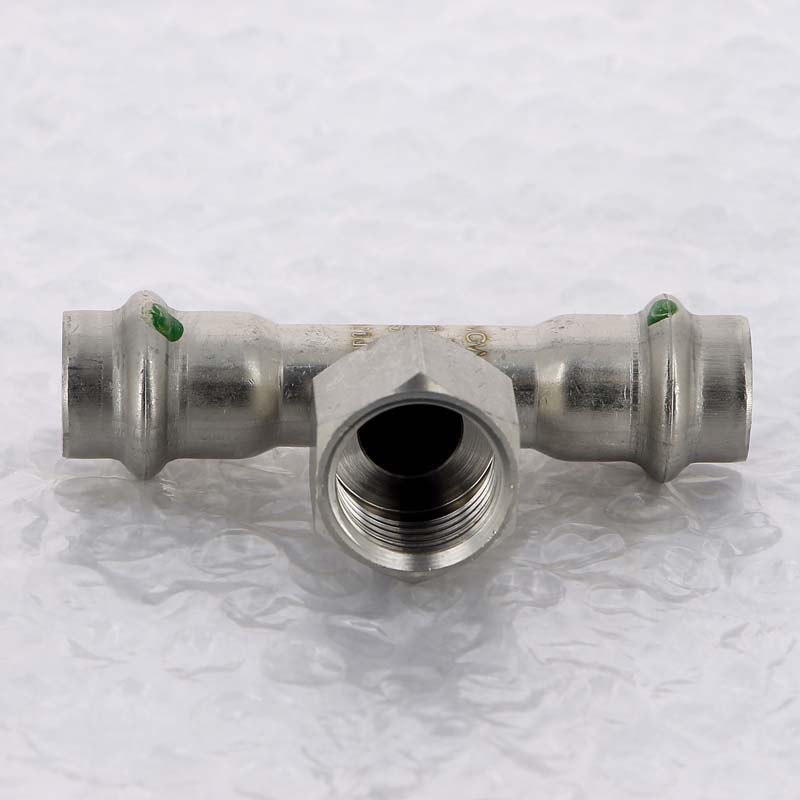 Тройник пресс-В 15х1/2'х15 нерж.сталь Sanpress Inox SC-Contur