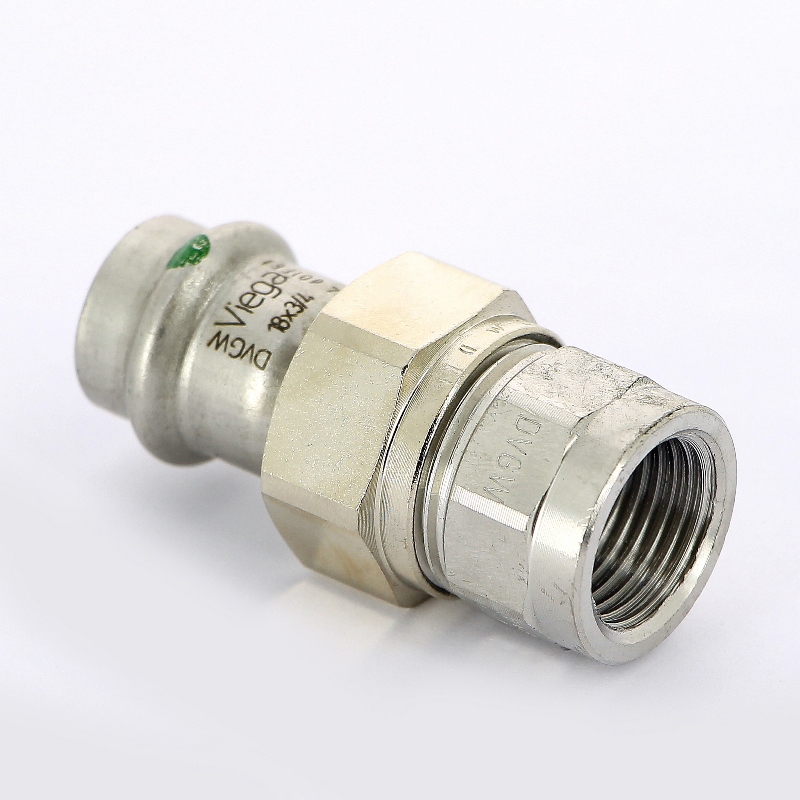 Муфта пресс-В 18x1/2' с разъемным соединением и плоск. прокладкой нерж.сталь Sanpress Inox SC-Contur