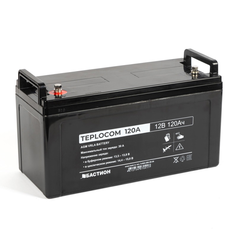 Аккумулятор герметичный свинцово-кислотный TEPLOCOM 120Ач