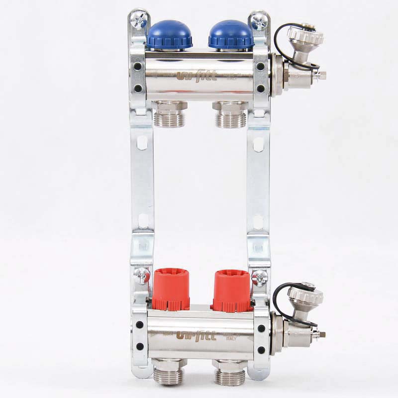 Колл.группа 1 х 2 вых 3/4 с балансировочными и термостатическими вентилями