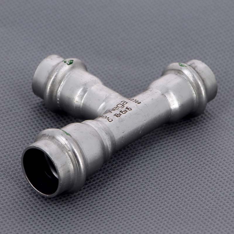 Тройник пресс 18x15x15 нерж. сталь  Sanpress SC-Contur