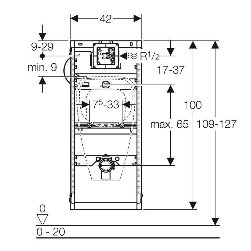 Монтажный элемент Geberit GIS для писсуара 112-130 см универсальный 461.621.00.1