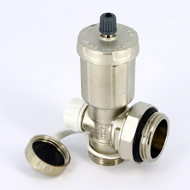 Дренажная группа Н 1 с автоматическим воздухоотводчиком, никелированная