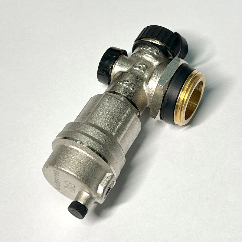 Дренажная группа STOUT 1 с автоматическим воздухоотводчиком никелированная 506046