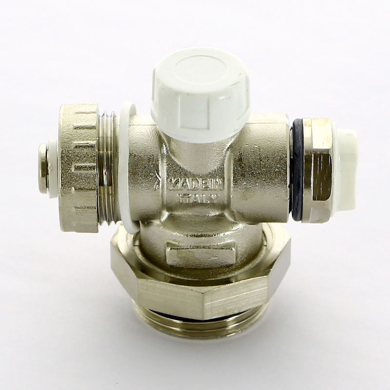 Дренажная группа Н 1 с ручным воздухоотводчиком, никелированная