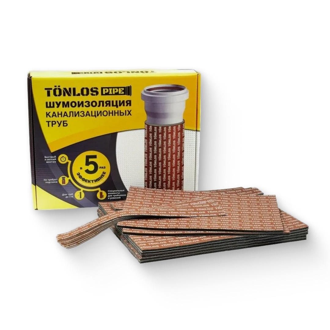 Комплект для шумоизоляции канализационных труб TONLOS PIPE 506312