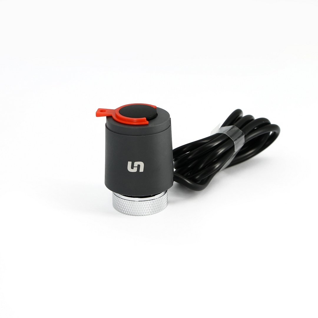 Привод термоэлектрический 230 В нормально открытый, черный, кабель 1 м