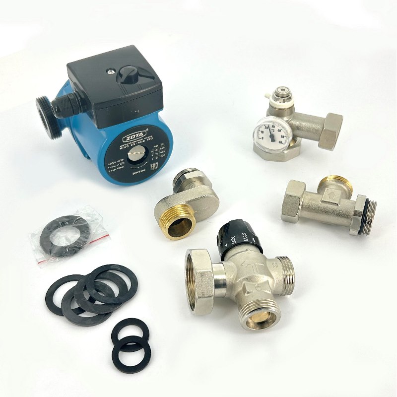 Насосно-смесительная группа SOLOMIX X с наружной резьбой 1, ZOTA RING 25/60