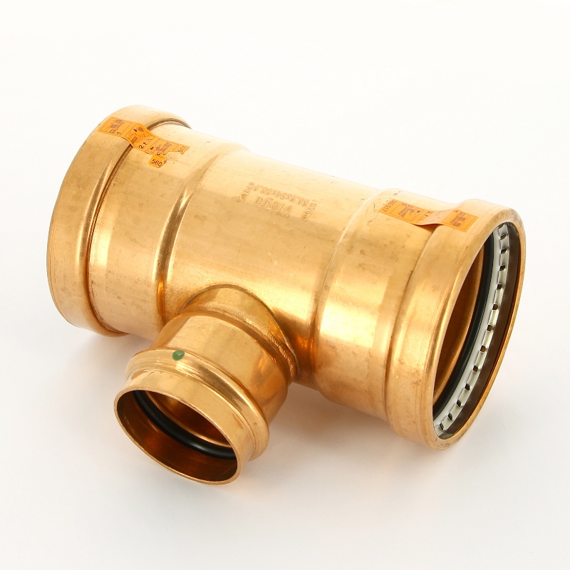 Тройник пресс 88.9x54x88.9 медь Profipress XL SC-Contur