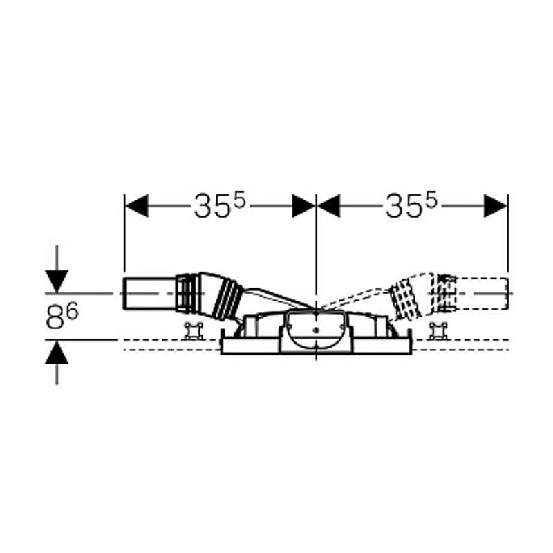 Монтажный элемент Geberit GIS для душа со стеновым трапом стяжка 65-90 мм 461.736.00.1