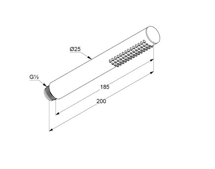 Ручной душ KLUDI NOVA FONTE 25x185 мм белый матовый 391205300
