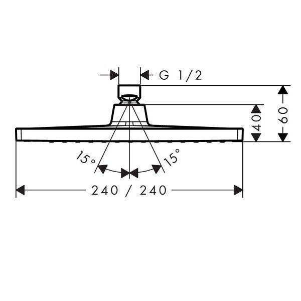 Верхний душ Hansgrohe Crometta E 240 1jet цвет хром 26727000