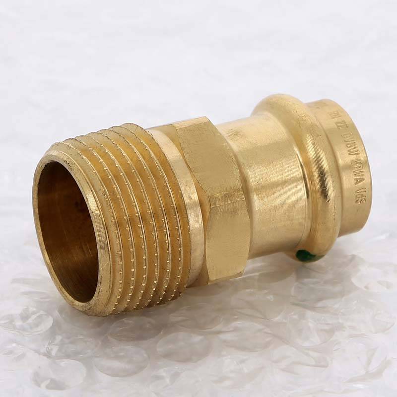Муфта пресс с наружной резьбой Viega Profipress G 22 мм х 1 бронза 346188