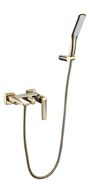 Смеситель для ванны Boheme Venturo с душевым гарнитуром золото глянцевое 383