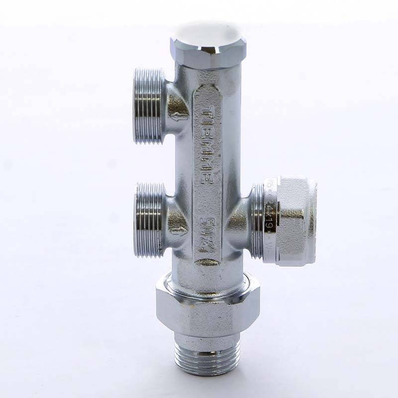 Узел радиаторный Tiemme 1/2 - M24x19 для однотрубных систем разводка в пол 3370003