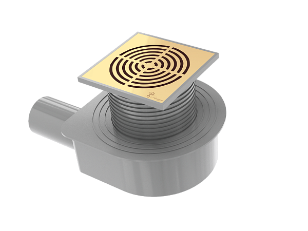 Душевой трап Boheme 15x15 см золото 984-15-G