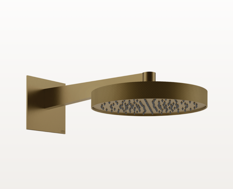 Верхний душ, Gessi, Diamantato, 300-300, цвет-Deep Bronze Brushed PVD