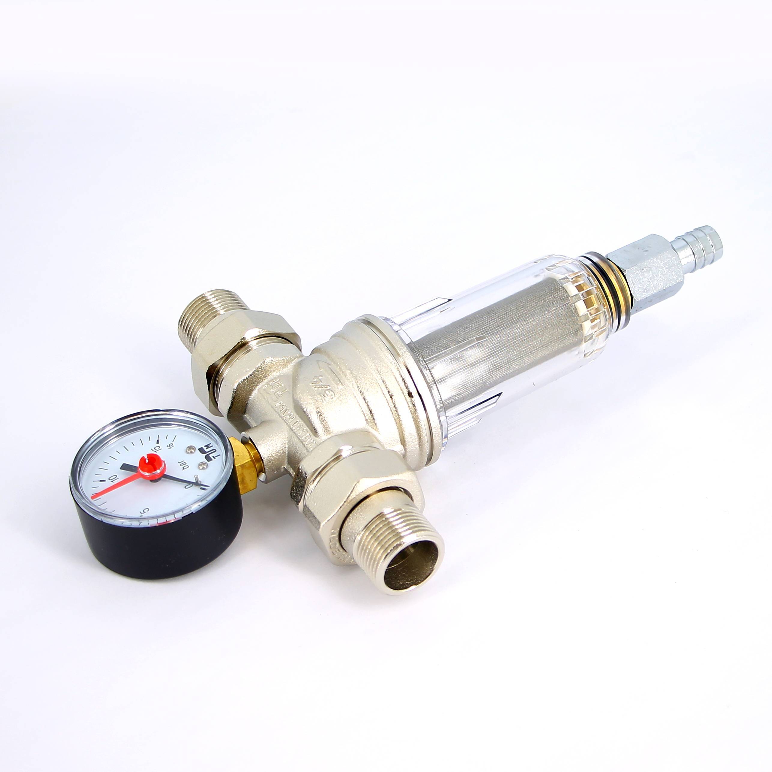 Фильтр промывной с манометром Tiemme 1 пластиковая колба 3130005