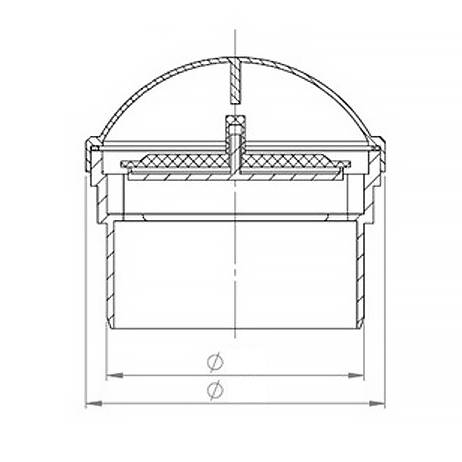 Клапан вакуумный канализационный Ostendorf HT 50 мм 881780