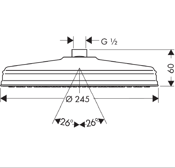 Верхний душ AXOR Montreux 240 мм 1jet RainAir шлифованное красное золото 28474310