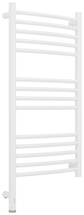 Полотенцесушитель электрический Сунержа Богема 3.1 выгнутая 800x400 мм МЭМ нижнее левое подключение белый матовый 3060028040