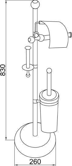 Стойка напольная Boheme Hermitage бронза 10338