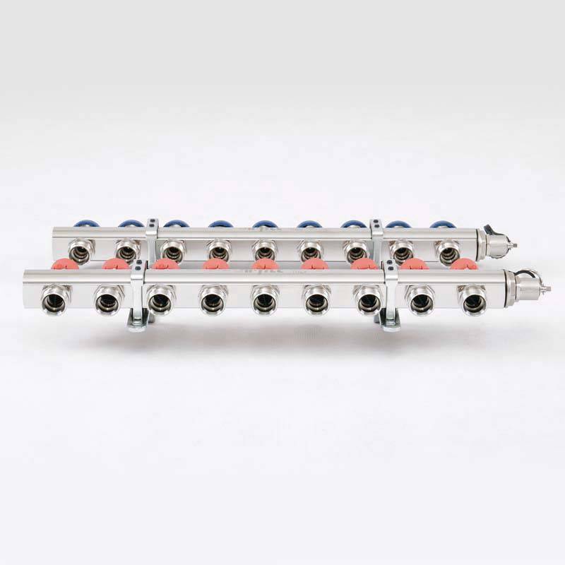 Коллекторная группа с балансировочными и термостатическими вентилями UNI-FITT 1x3/4 EK 9 выходов 441E4309