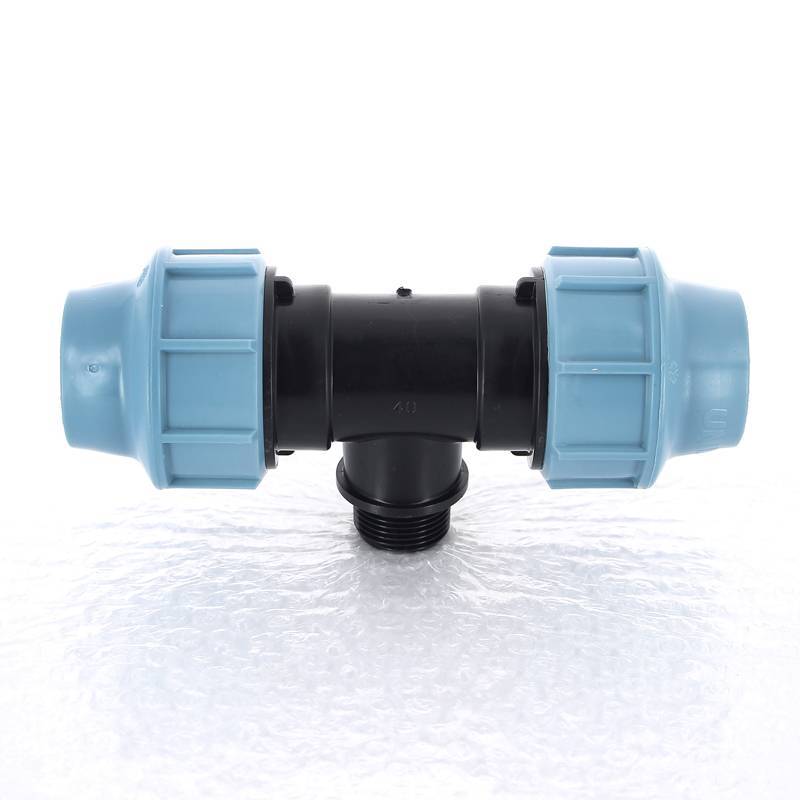 Тройник компрессионный Unidelta ПНД 40x1 наружная резьба 1010040004