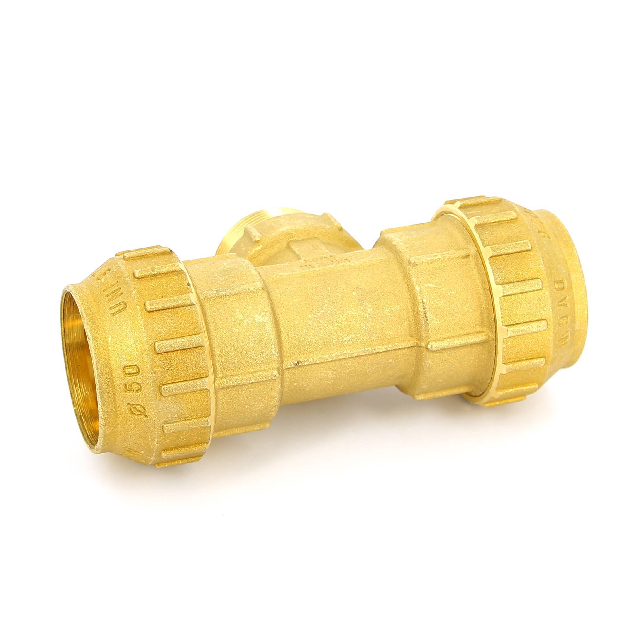 Тройник компрессионный Tiemme для труб ПНД 50х1 1/2 НР 3400086