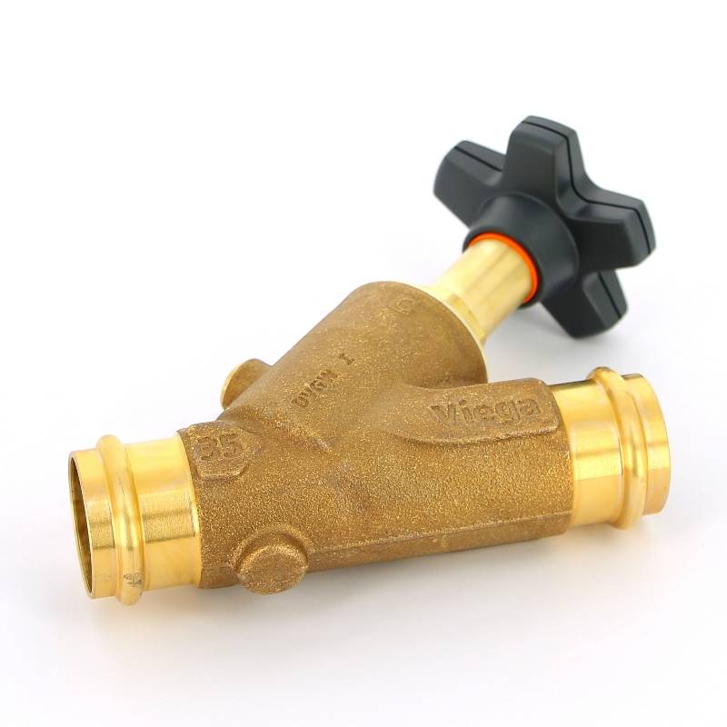 Вентиль наклонный полнопроходной Viega Easytop с SC-Contur 32 756901