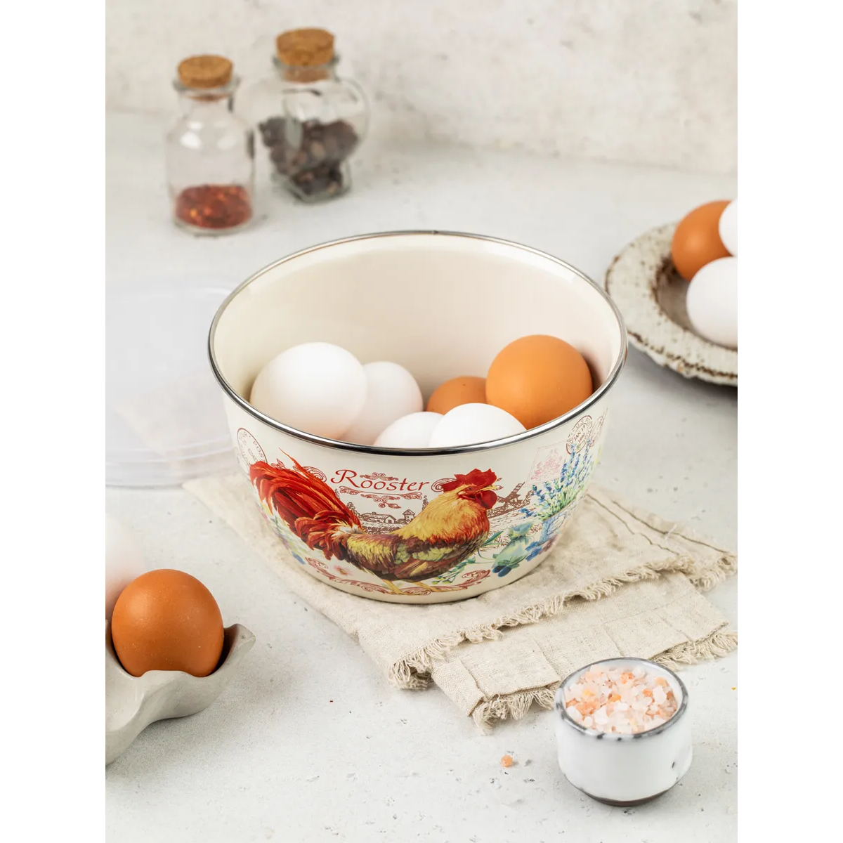 Миска эмалированная Metrot Золотой Петушок 1.1 л 7386