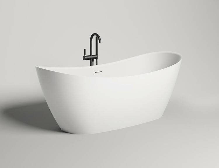 Ванна отдельностоящая Salini Noemi 1700х750х690 мм S-Stone RAL 9005/Белый матовый 101722M