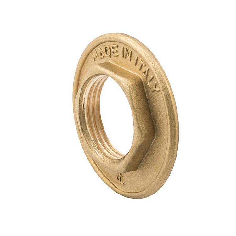 Гайка стопорная Metalit 1 дюйм В латунь с фланцем EBF2510