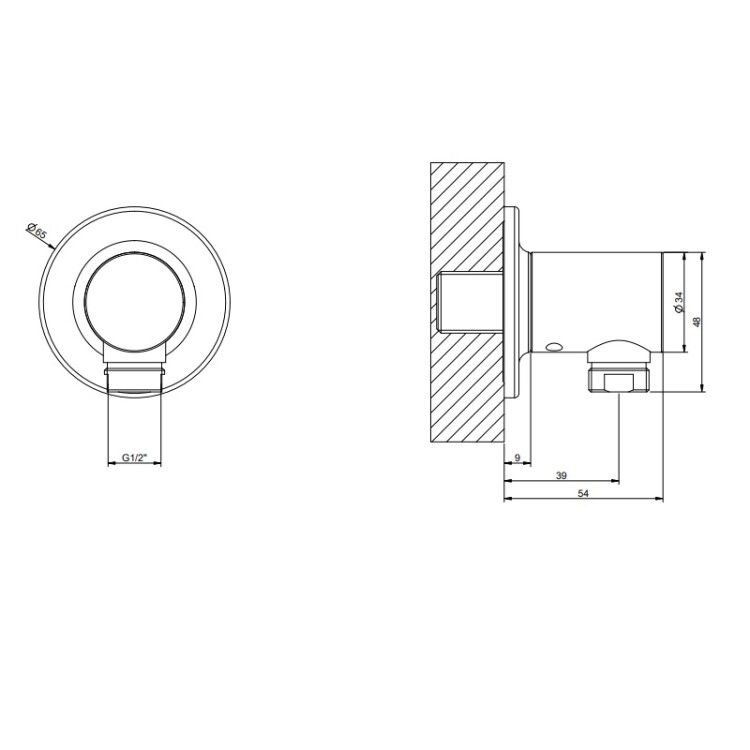 Шланговое подсоединение Gessi Inciso цвет Black XL 58169299