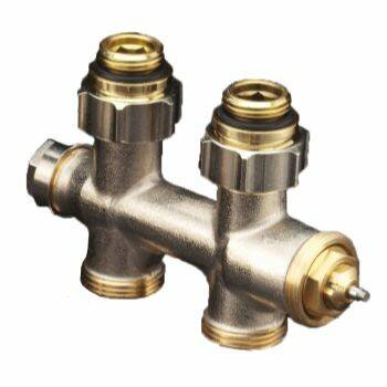 Узел нижнего подключения Oventrop Multiblock T проходной 1/2 x 3/4 никелированный 1184083