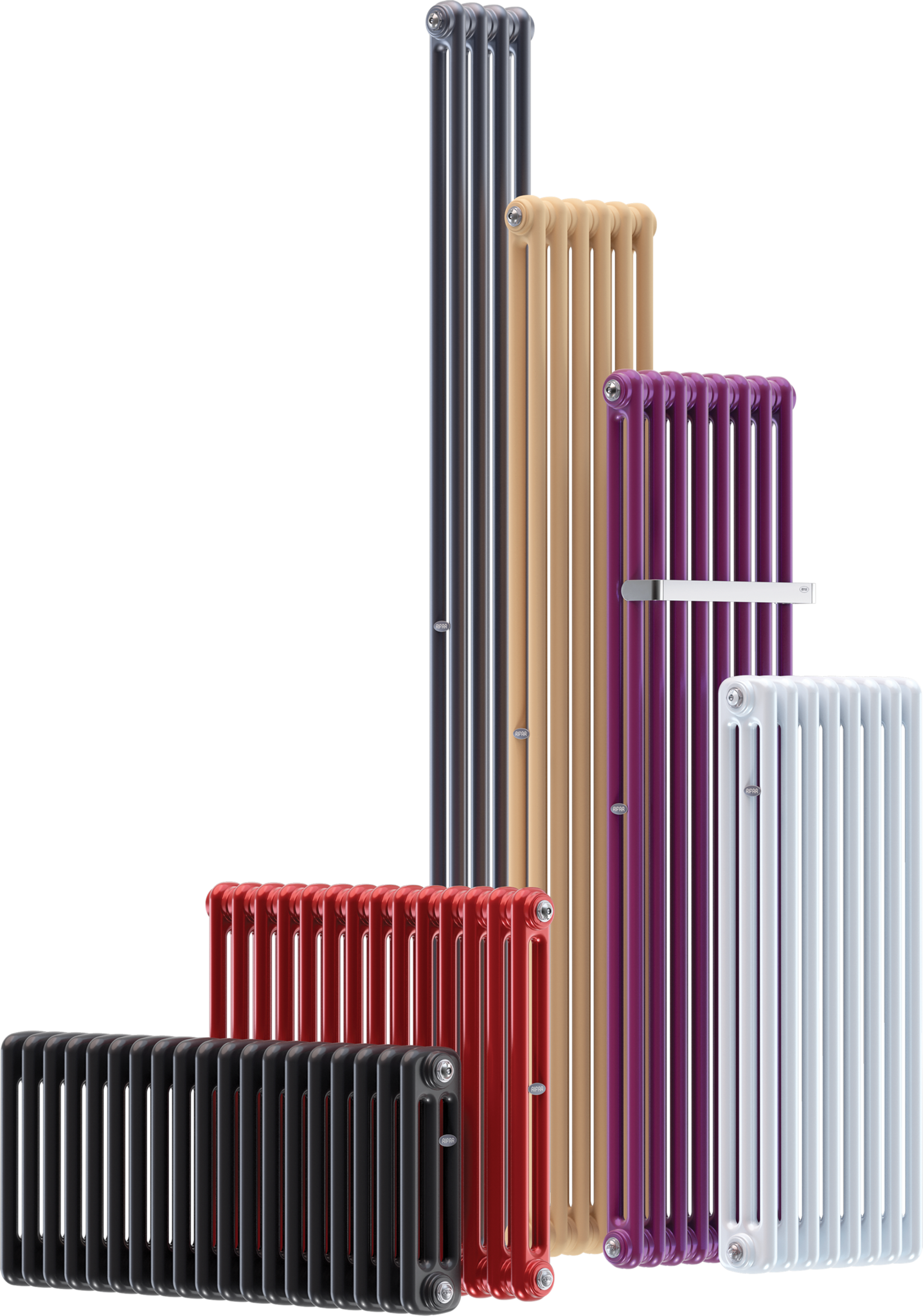 Радиатор стальной трубчатый Rifar TUBOG 4 секции боковое подключение Титан 10742