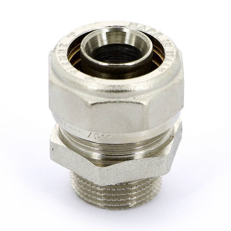 Муфта обжимная Tiemme никелированная 26х3/4 НР 1600010