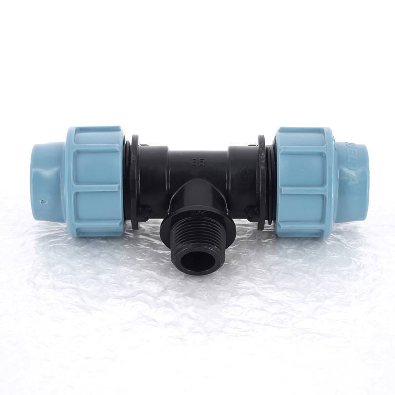 Тройник компрессионный Unidelta ПНД 25x3/4 наружная резьба 1010025003