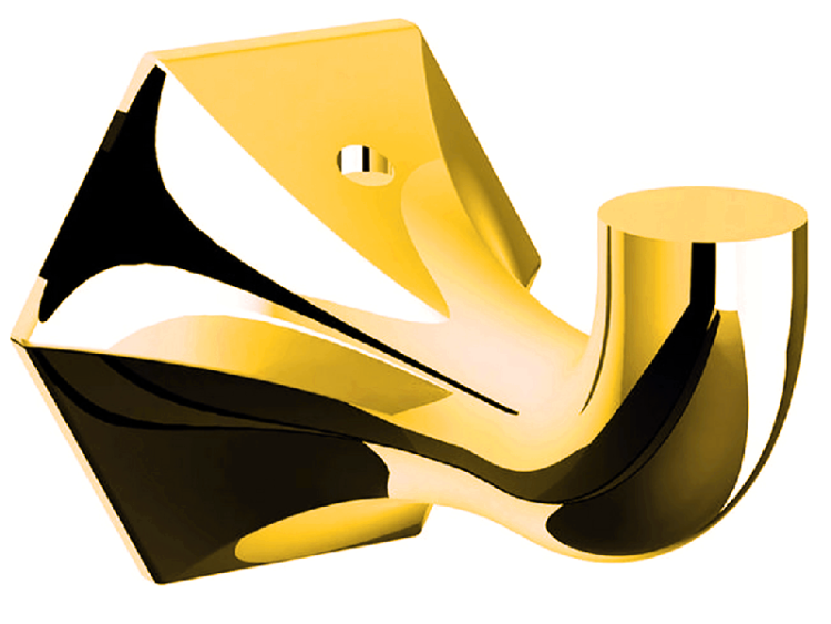 Крючок одинарный Cisal Chérie золото CE09071024