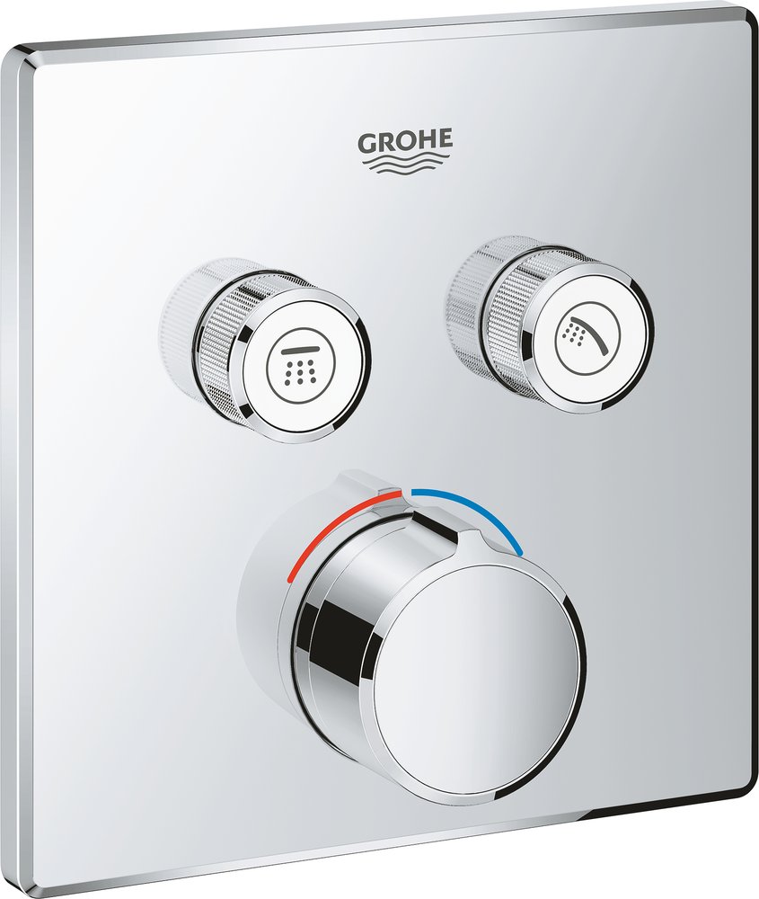 Смеситель для душа GROHE Grohtherm SmartControl внешняя часть на 2 выхода хром 29148000