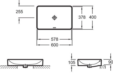 Раковина Jacob Delafon Vox 60х40 см с переливом EVF102-00