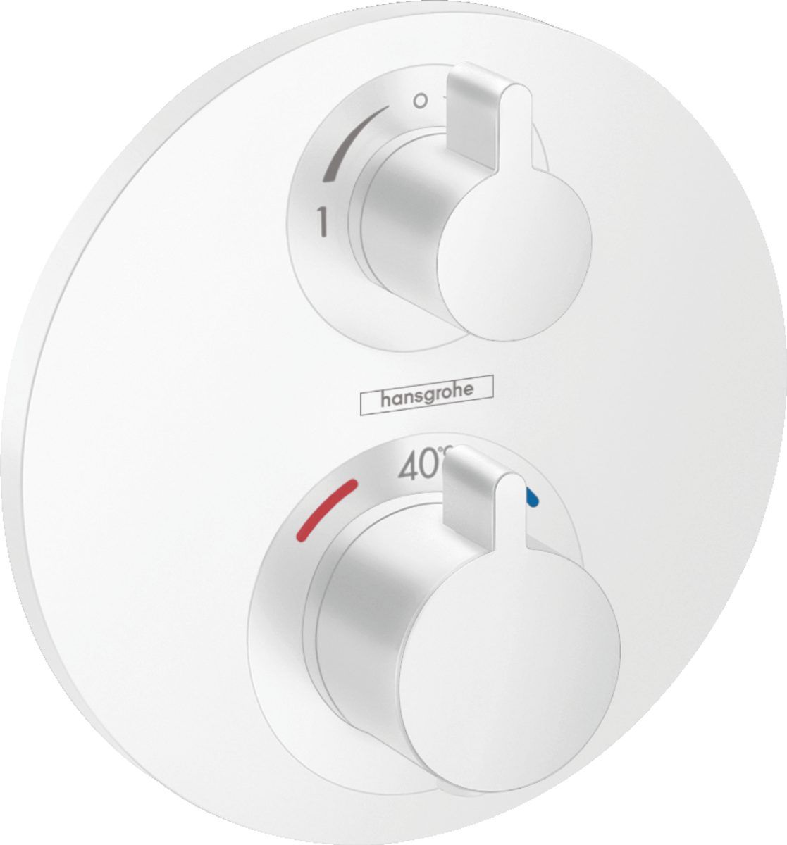 Термостат для душа Hansgrohe Ecostat S на 2 потребителя встраиваемый белый матовый 15758700
