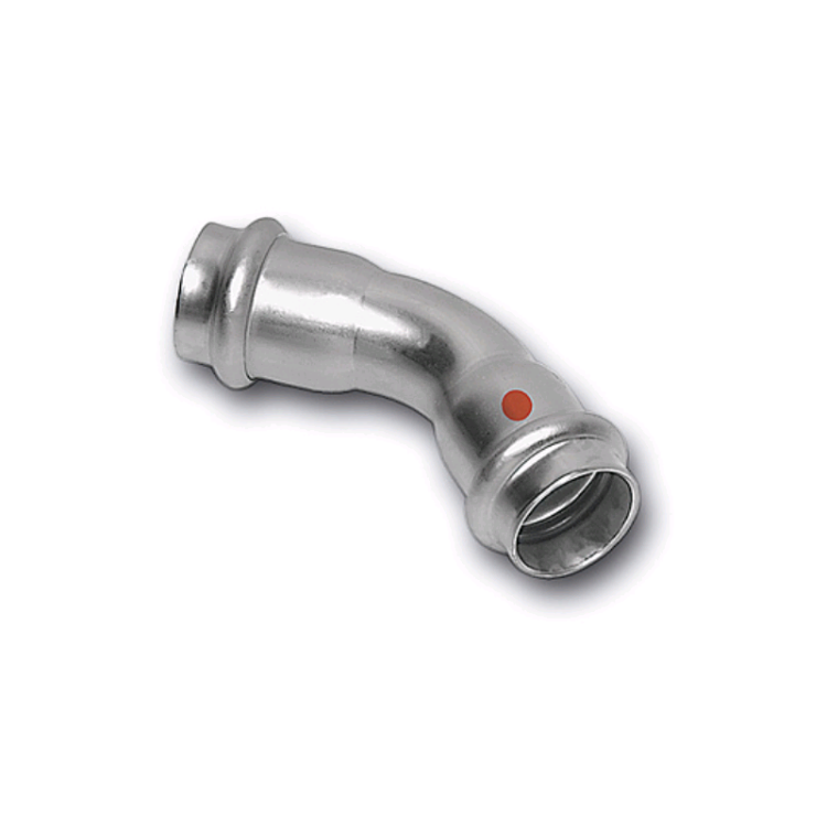 Отвод 45° Sanha NiroPress AISI 304L ВПр-ВПр 42 мм 91041423