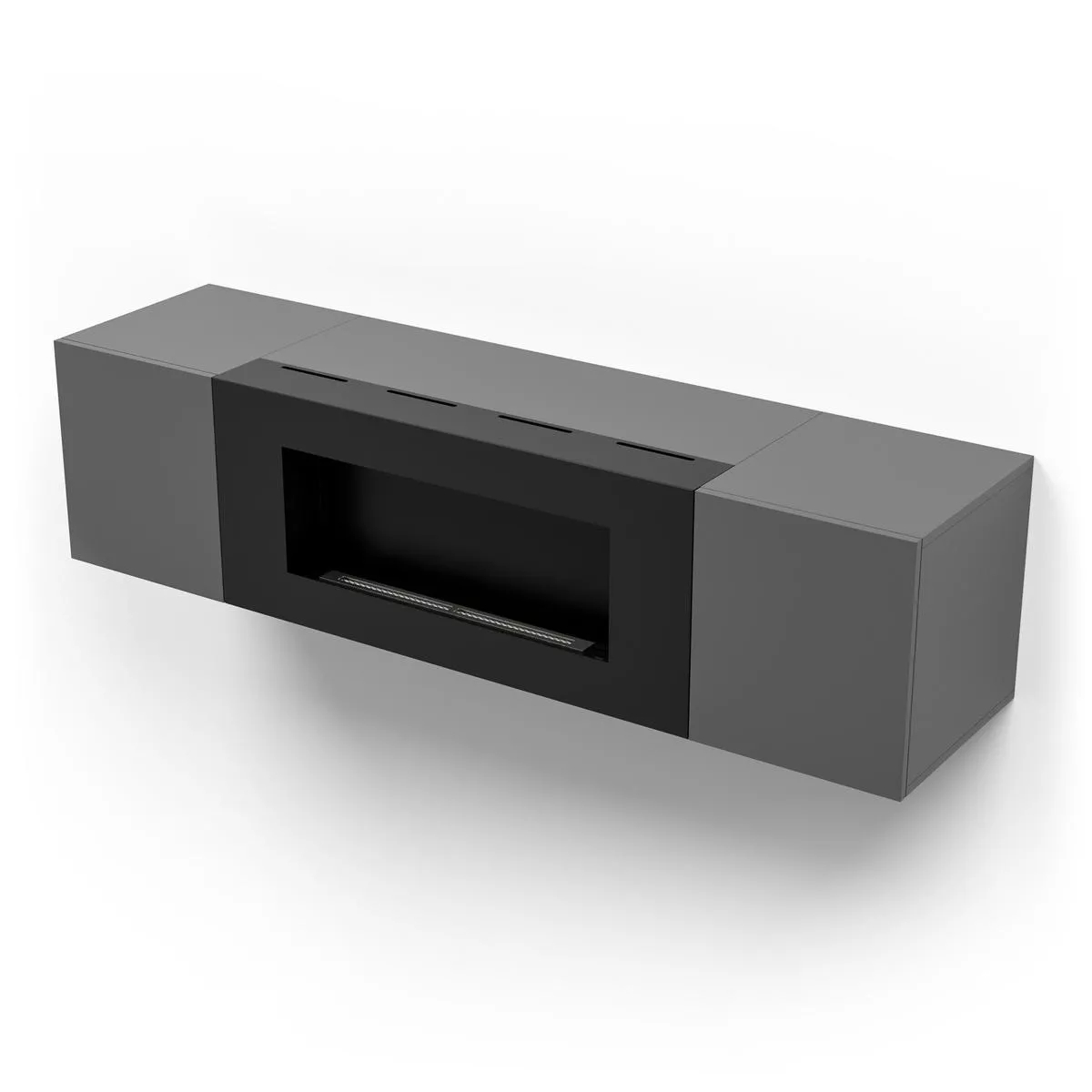 Тумба ТВ с биокамином Firelight BFP-P1600 графит 17987